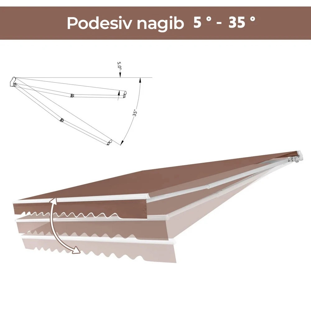 Tenda 4 x 2,5 m Kapucino-517